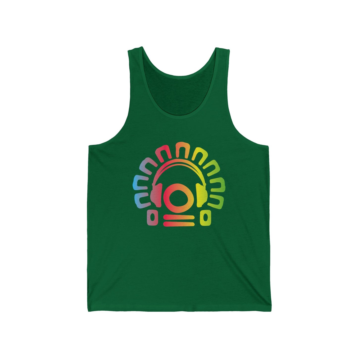 Electric Allure Tribal Headphones Tank Top – Music Graphic, Unisex, Sizes S–2XL