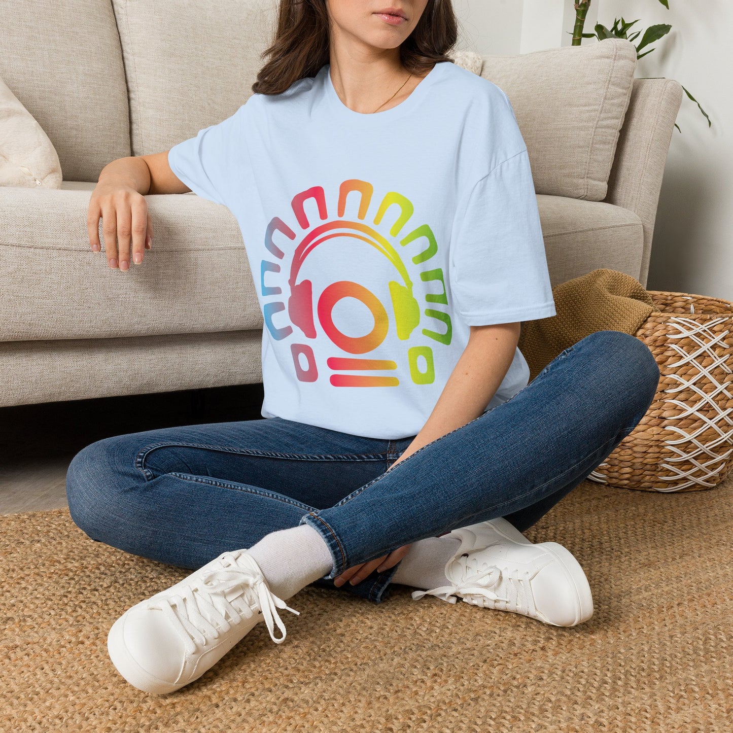 Tribal Headphones T-Shirt - Electric Allure x ODBOIH Designs