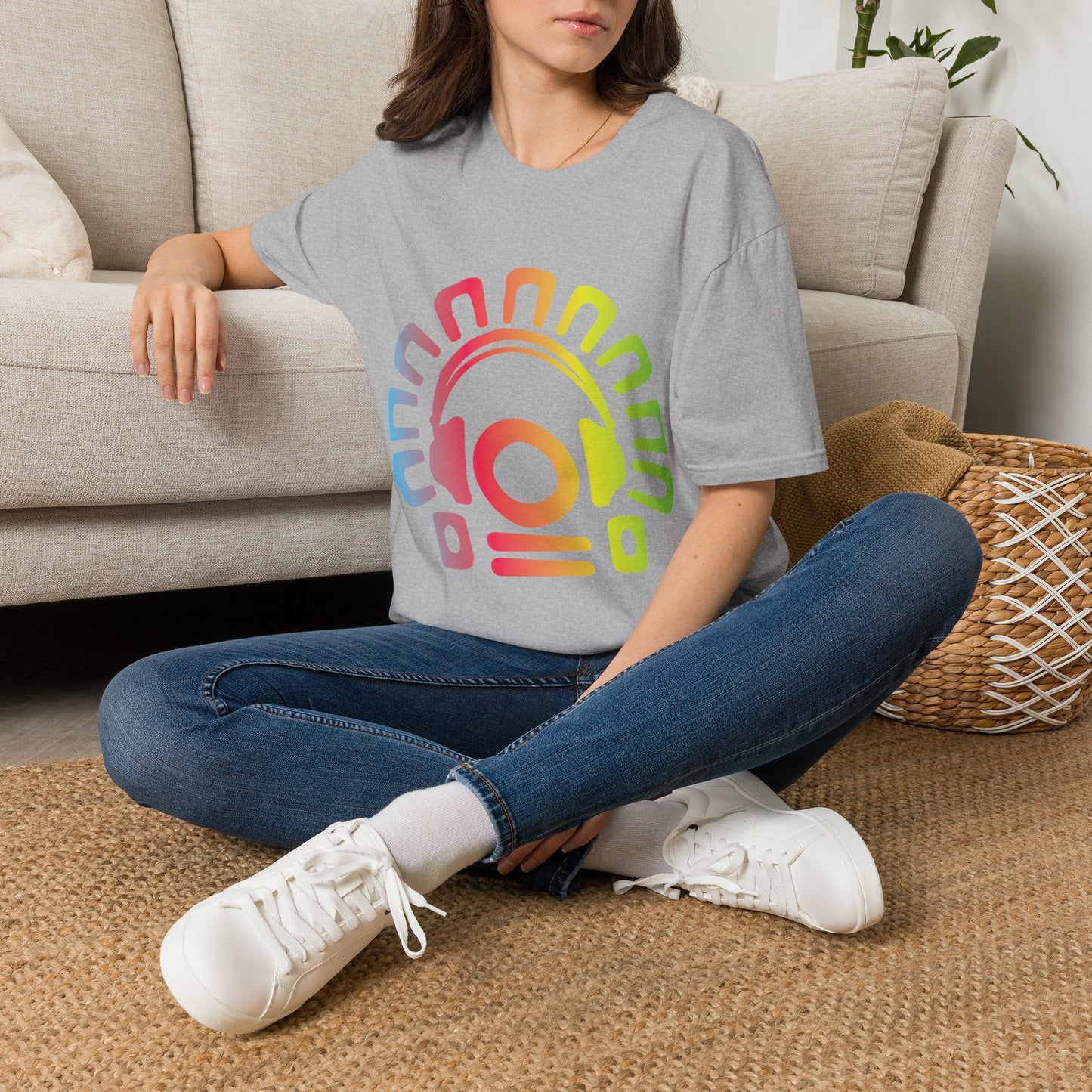 Tribal Headphones T-Shirt - Electric Allure x ODBOIH Designs