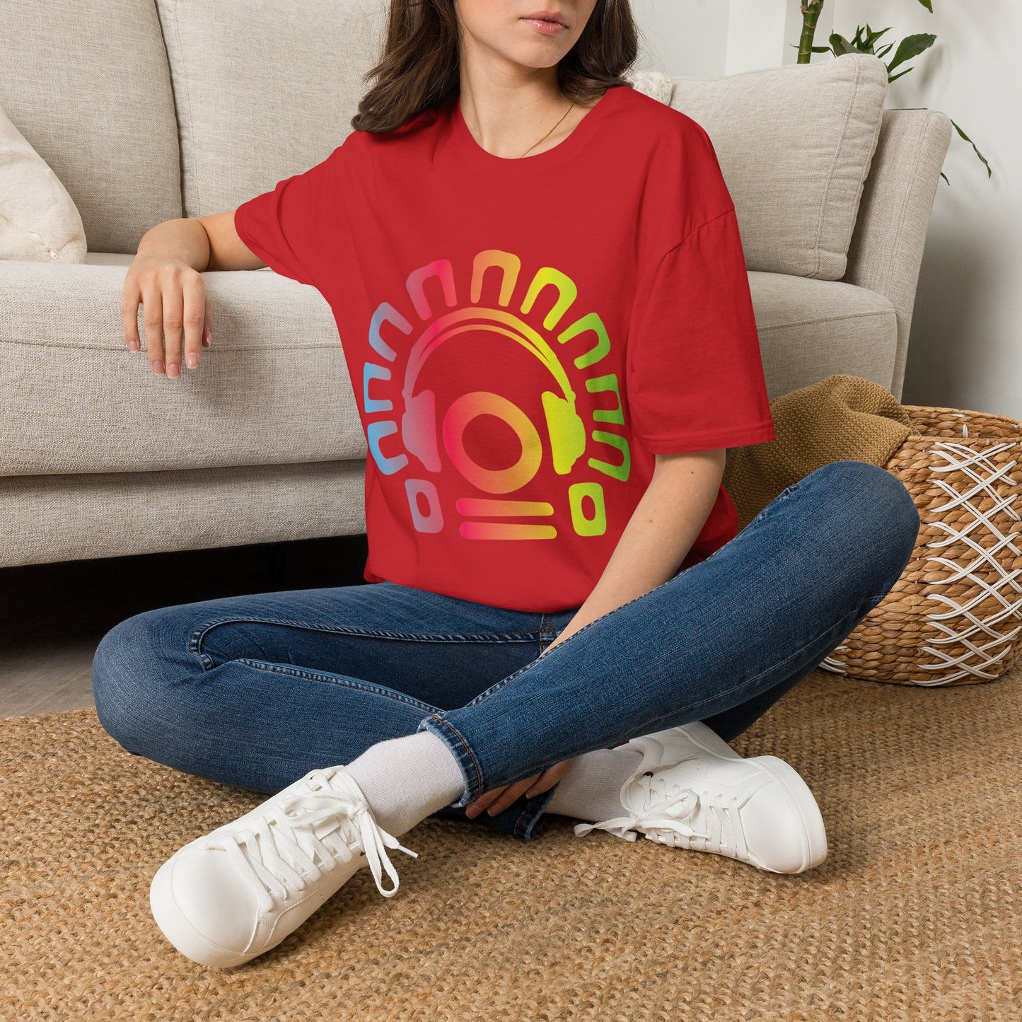 Tribal Headphones T-Shirt - Electric Allure x ODBOIH Designs