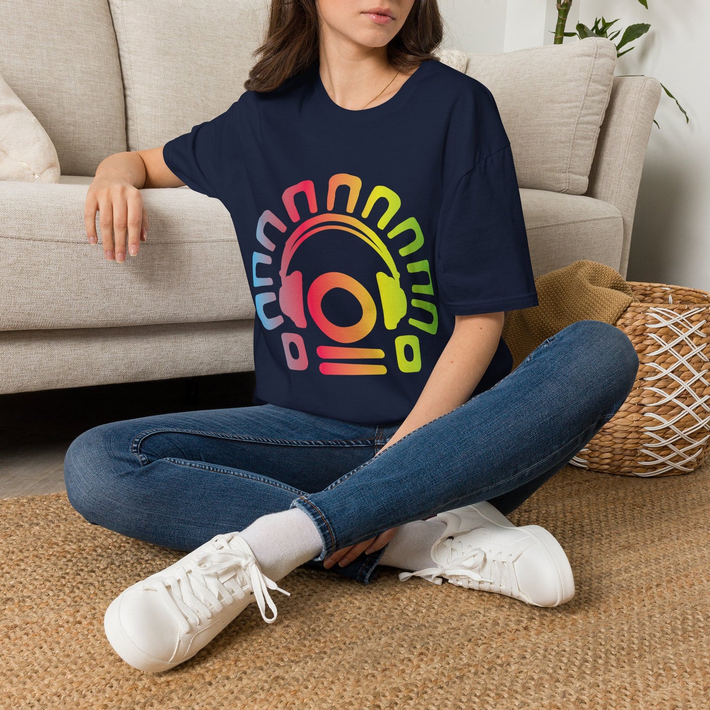 Tribal Headphones T-Shirt - Electric Allure x ODBOIH Designs