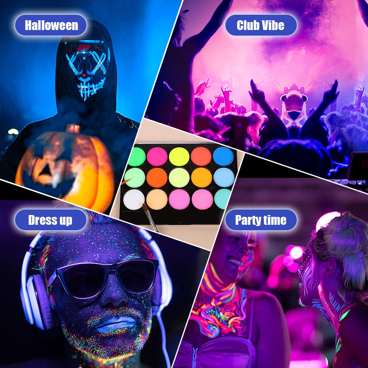 Electric Allure Neon Fright LED Rave Glasses – Halloween After Dark Eyewear